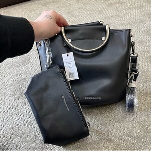 NWT BCBGeneration Satchel Purse with Pouch in Black